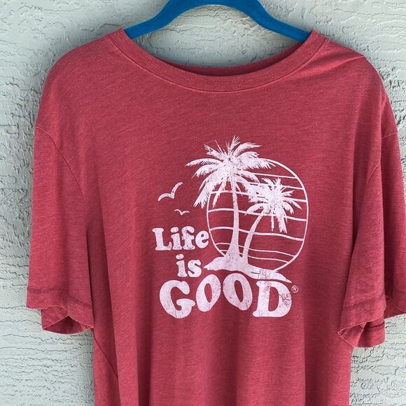Life is Good Sz L Mens Crusher Tee Vintage Palms - Picture 3 of 8